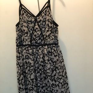Black and white flower dress